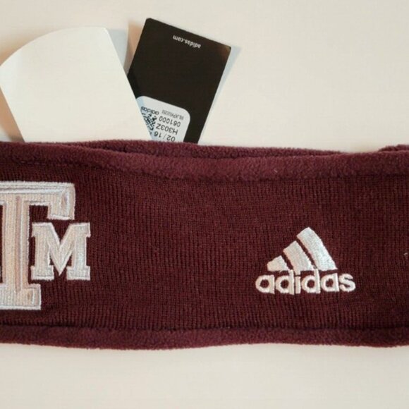 Adidas Texas A&M Headband Ear Warmer Burgundy New w/ Tags OSFM - Picture 5 of 6